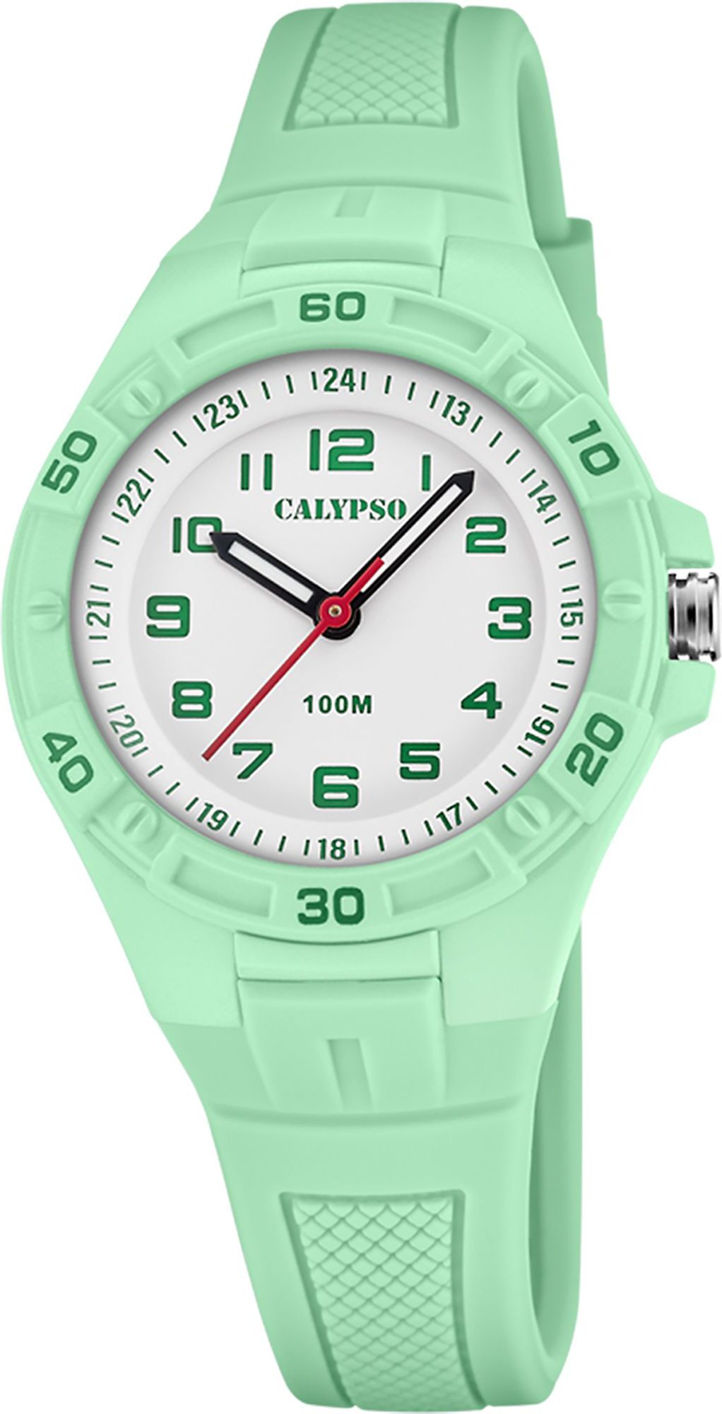 Hodinky Calypso K5832/1 dievčenské detské hodinky gumové zelené