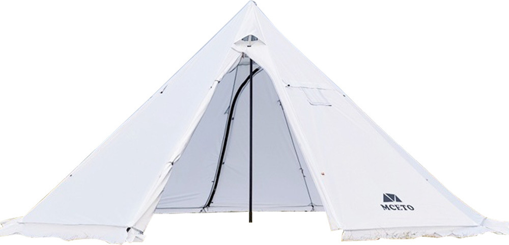 KKmoon Tipi-Warmzelt fuer 5C8 Personen mit Herd, Camping-Pyramide, Tipi-Zelt fuer Camping, Rucksackreisen, Wandern
