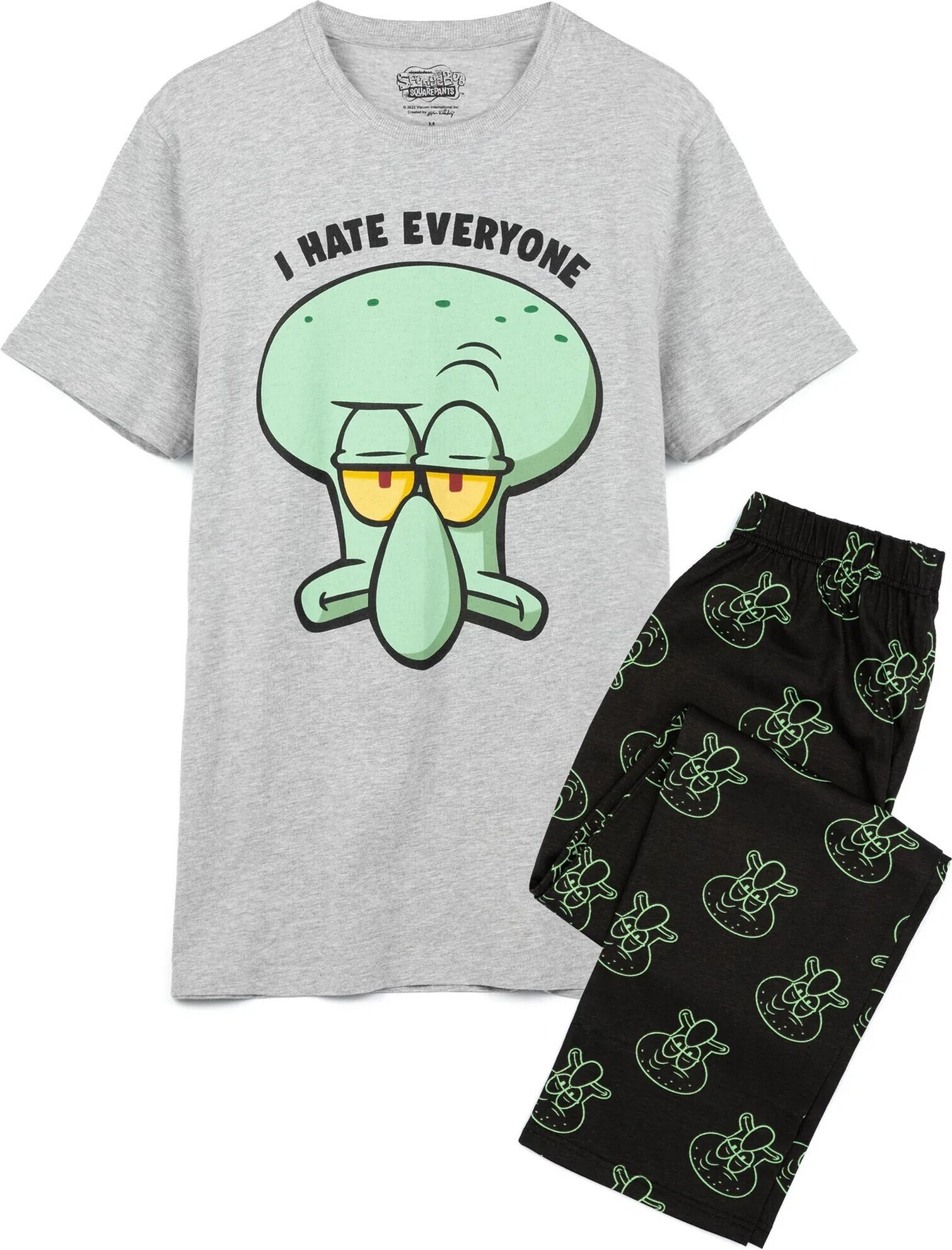 SPONGEBOB SQUAREPANTS Pigiama a Maniche Lunghe per Ragazzi Blu 3-4 Anni