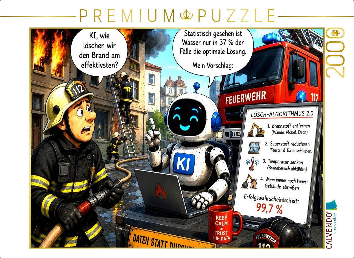 CALVENDO Puzzle Es brennt, es brennt | 2000 Teile Lege-Größe 90 × 67 cm Foto-Puzzle für glückliche Stunden
