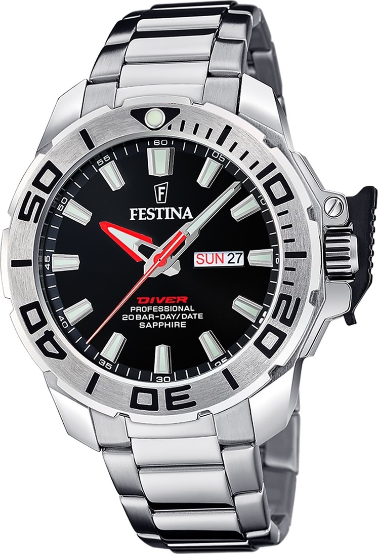 Festina pánske hodinky z ušľachtilej ocele strieborné Festina The Originals náramkové hodinky D2UF20665/4