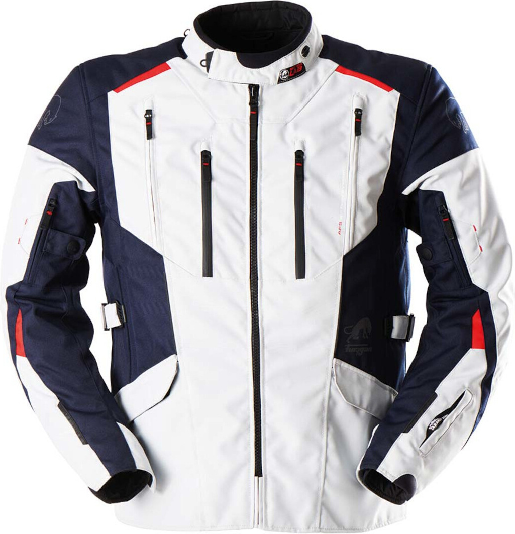 Furygan Brooks Motorrad Textiljacke, weiß/blau/rot, XL 65062-XL-971