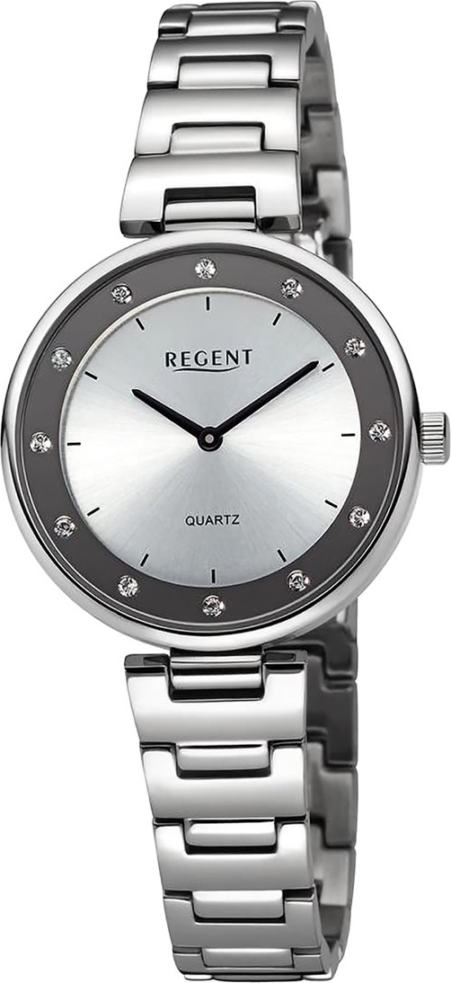 Dámske náramkové hodinky Regent s kovovým remienkom strieborné D2UR2254040