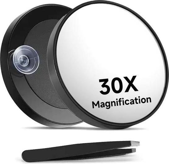 Merkloos Vergrößerungsspiegel mit Saugnäpfen - 30-fache Vergrößerung - zum Schminken und Augenbrauenzupfen 103133-0