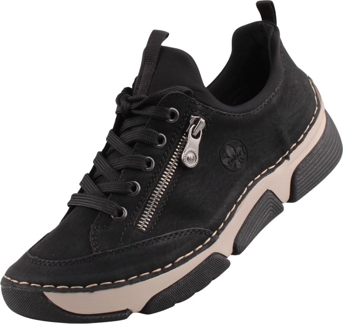 Rieker Zapatos con Cordones para Mujer 41909, Talla:37 EU, Color:Blanco