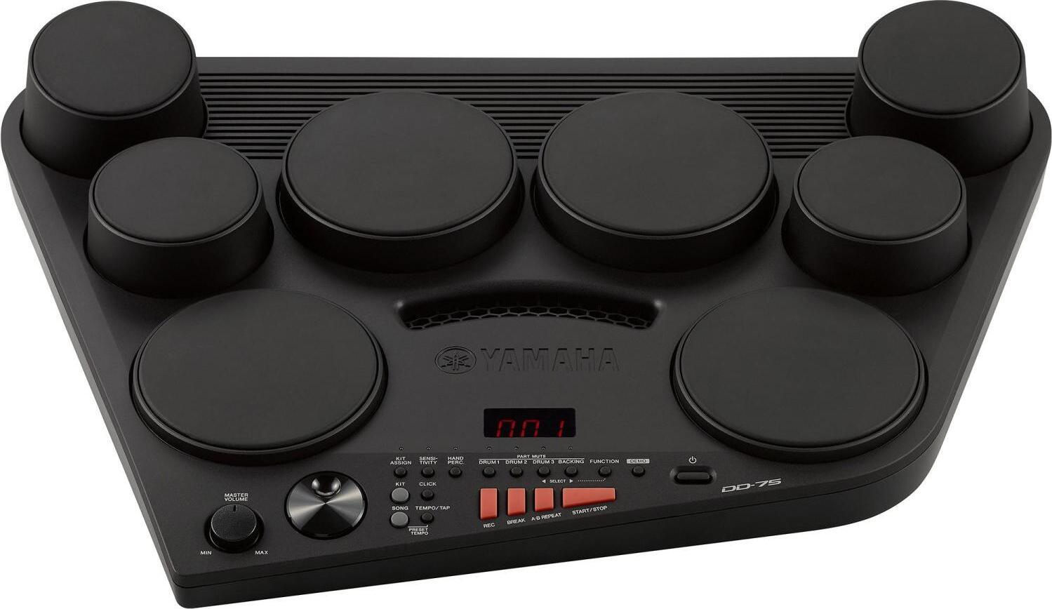 Yamaha DD-75 Drumset, schwarz – Transportable E-Drums mit 8 anschlagdynamischen Drum-Pads – Drum Kit mit Lautstärkeregelung & Kopfhöreranschluss