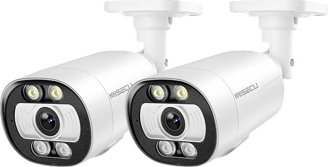 Vonkajšia IP kamera, AI detekcia človeka, farebné nočné videnie, 2 x 5MP POE kamera