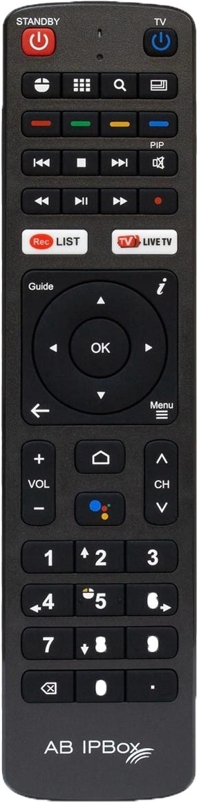 AB-COM AB IPBox Bluetooth Fernbedienung (für AB IPBox ONE, TWO, TWO Combo, Google Assistant) DO AB IPBOX BT