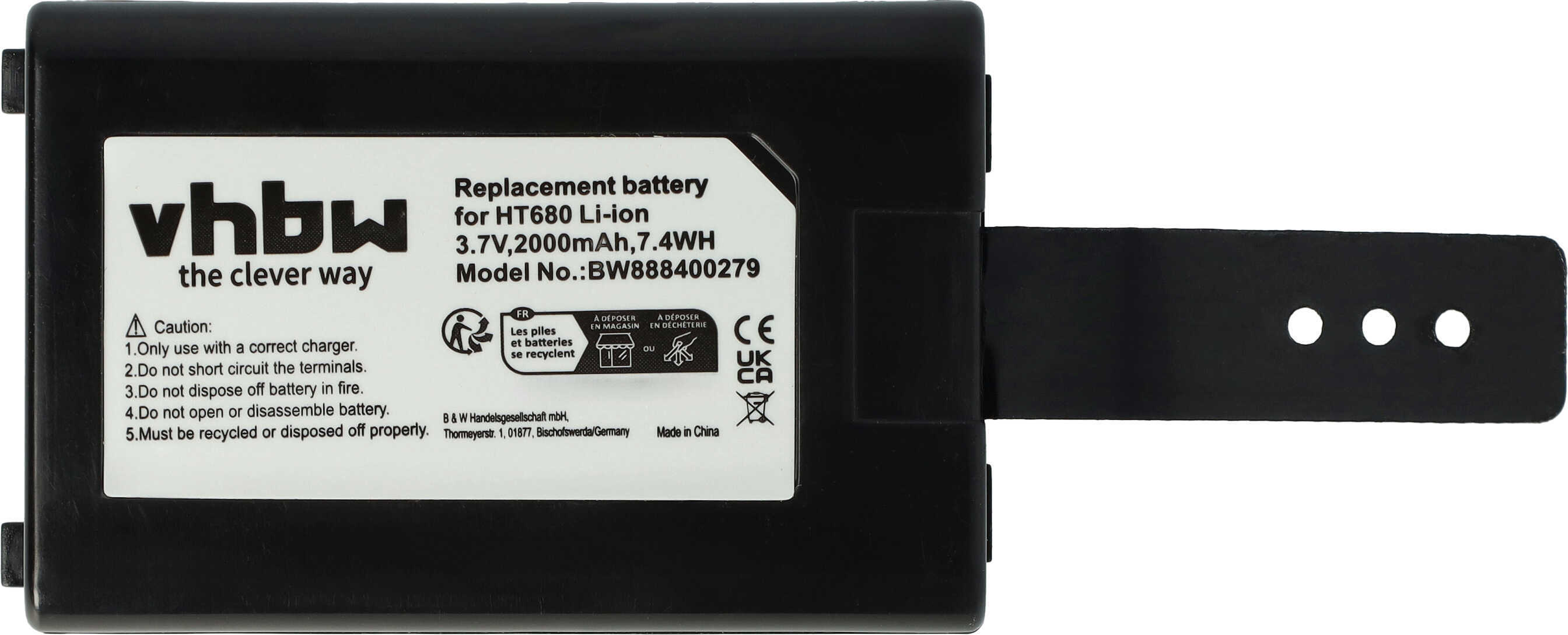 vhbw Akku Ersatz für Unitech H16004-LI für Mobilcomputer PDA Scanner (2000 mAh, 3,7 V, Li-Ion) 180515983-2