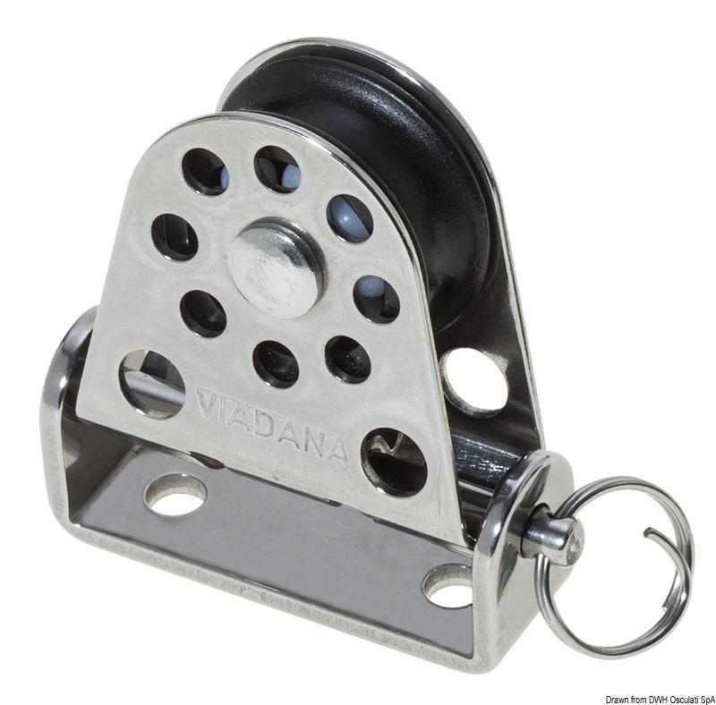 Vertikal pivoting Block Ø 25 mm für Leinen 4 mm Osculati 55.082.10