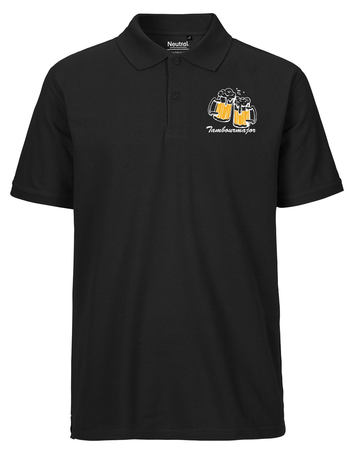 Hellweg Druckerei Huuraa Herren Polo Shirt Tambourmajor Spielmannszug XXL Black Bio Baumwolle Fairtrade Poloshirt Geschenkidee 6381HP-XXL-BLA