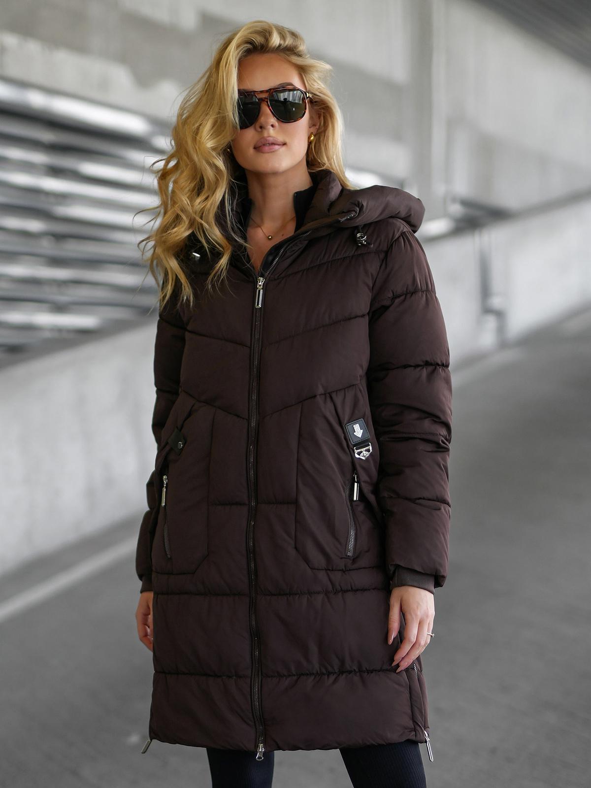 Damen Winterjacke Schokolade OZONEE JS/16M9302/158 M