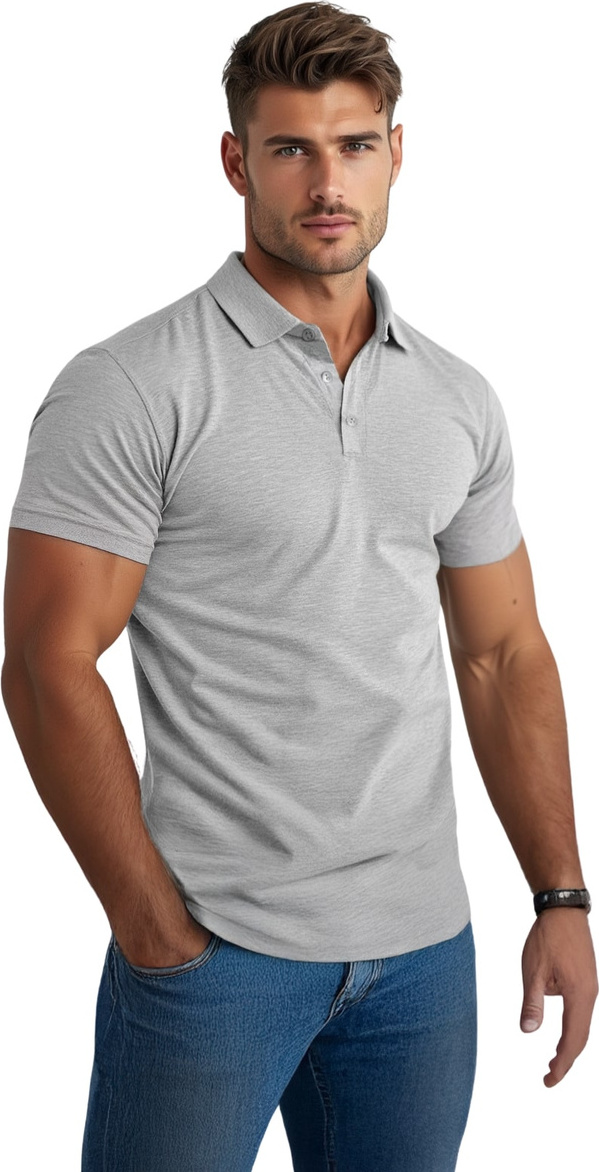 Herren Poloshirt Grau OZONEE JS/8T80/2Z L