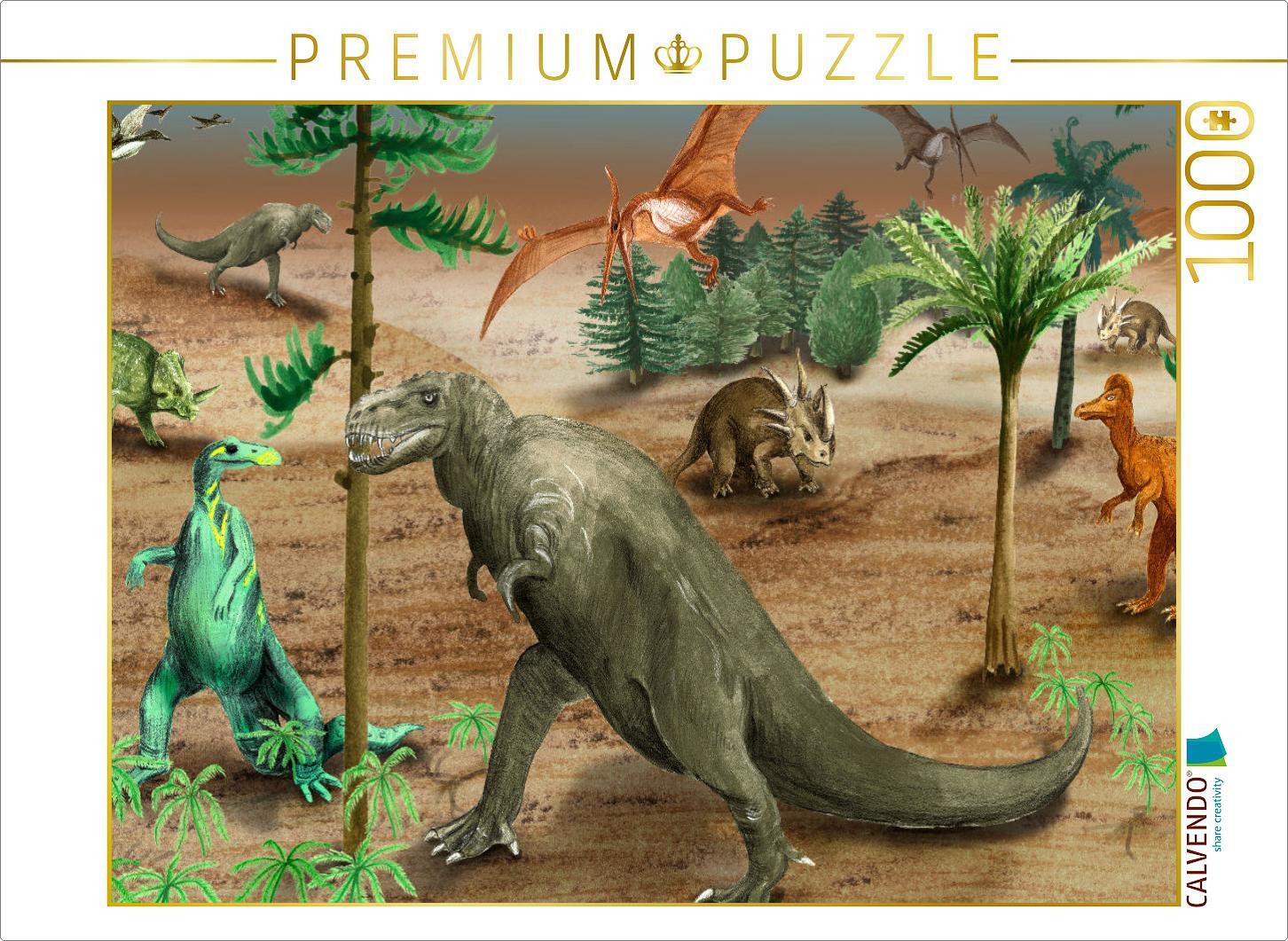 CALVENDO Puzzle Erdzeitalter Kreide, Leben auf dem Land | 1000 Teile Lege-Größe 64x48cm Foto-Puzzle für glückliche Stunden