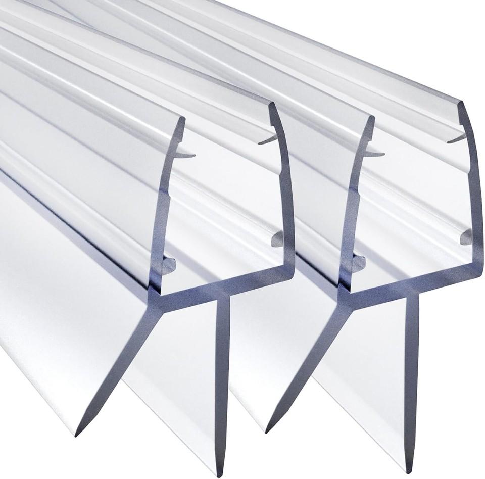 Gluecksshop 2 Stück Duschdichtungen für Duschtüren, 100 cm Lang - Dichtung Dusche Glastür