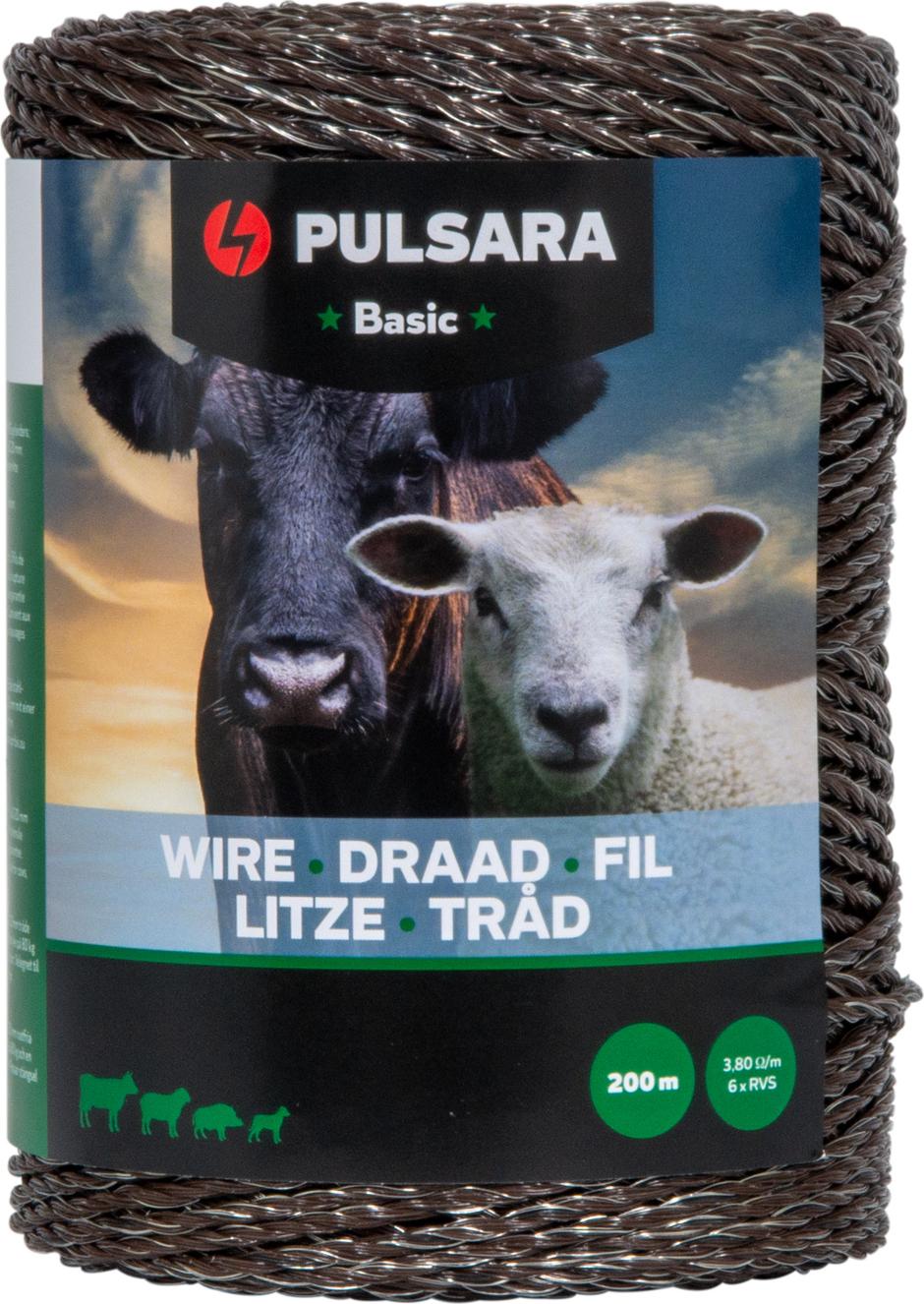 Pulsara Schrikdraad (200 Meter / Terra) - Basis 082957