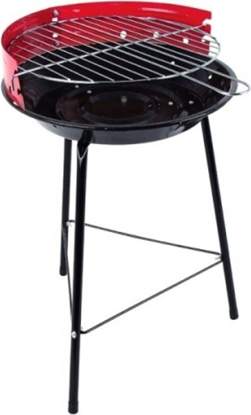 Buri Kleiner Holzkohle Standgrill Glutwanne emailliert Höhe ca. 52 cm