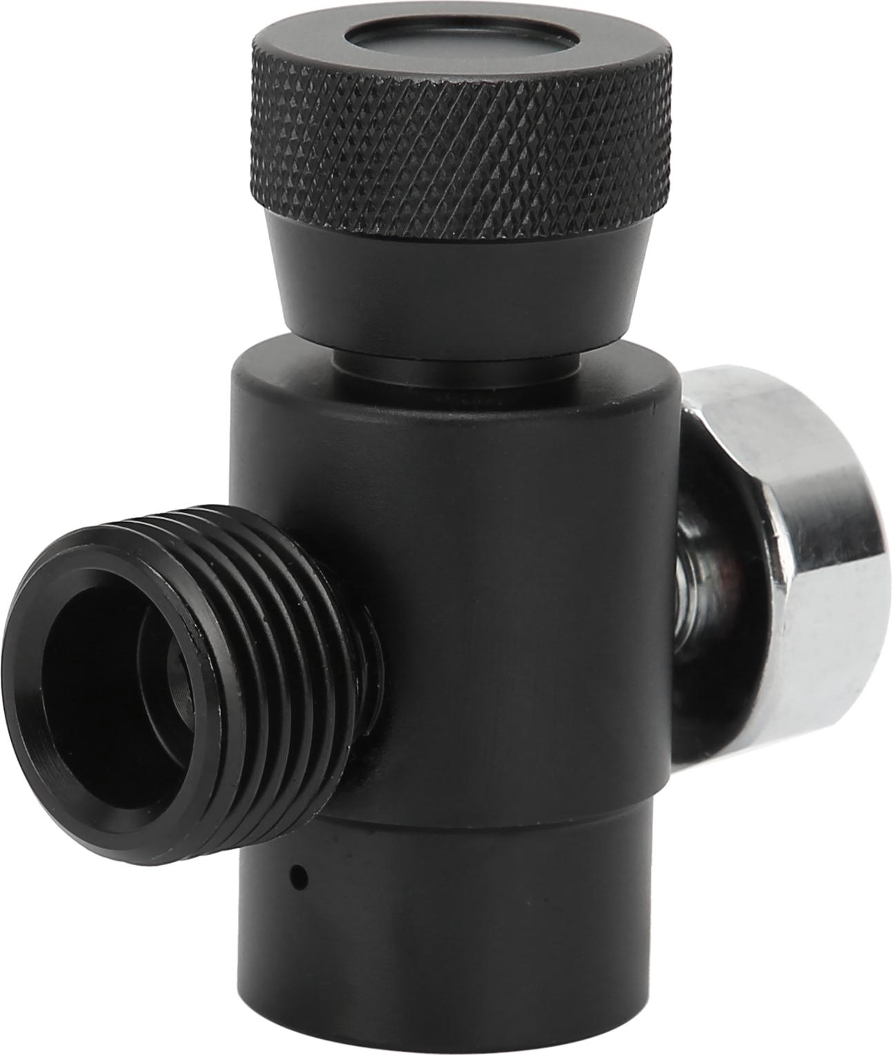 Pripojenie adaptéra na plnenie fliaš CO2 CGA320 // TR21-4 ASA 3000PSI STRING THRAUS Black