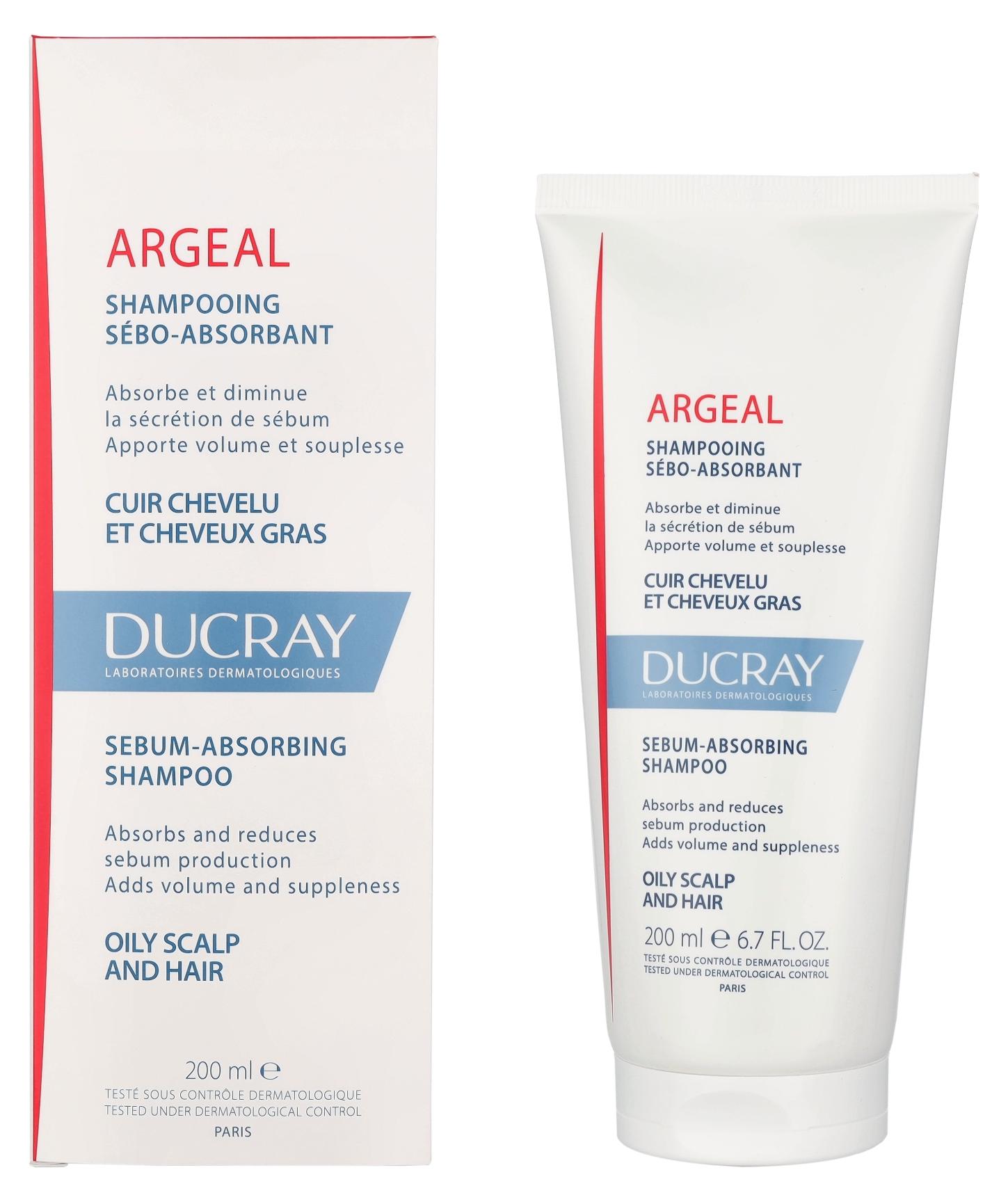 Ducray Argeal Sebum-Absorbing Shampoo Strkungsshampoo fr schnell fettendes Haar 200 ml 13899597