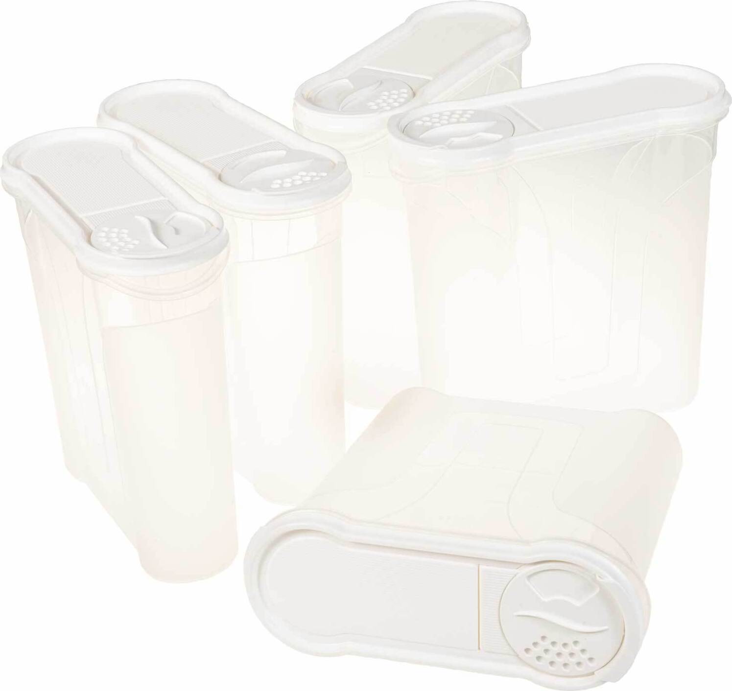 SIDCO Schüttdose 2,4 Liter 5x Auswahl 5 x weiß 52076