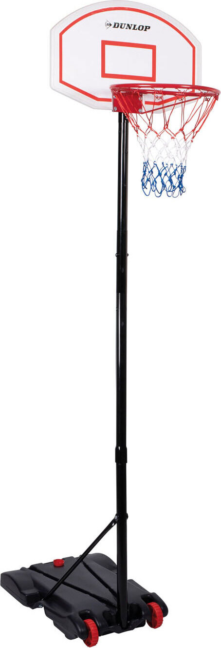 Dunlop Basketballkorb Mit Ständer - Einstellbare Höhe 165-205 cm - Basketball Korb 71x45 cm - Basketball Hoop Mit Basketballkorb Netz - Ball Inklusive - Basketball Ring Für Outdoor