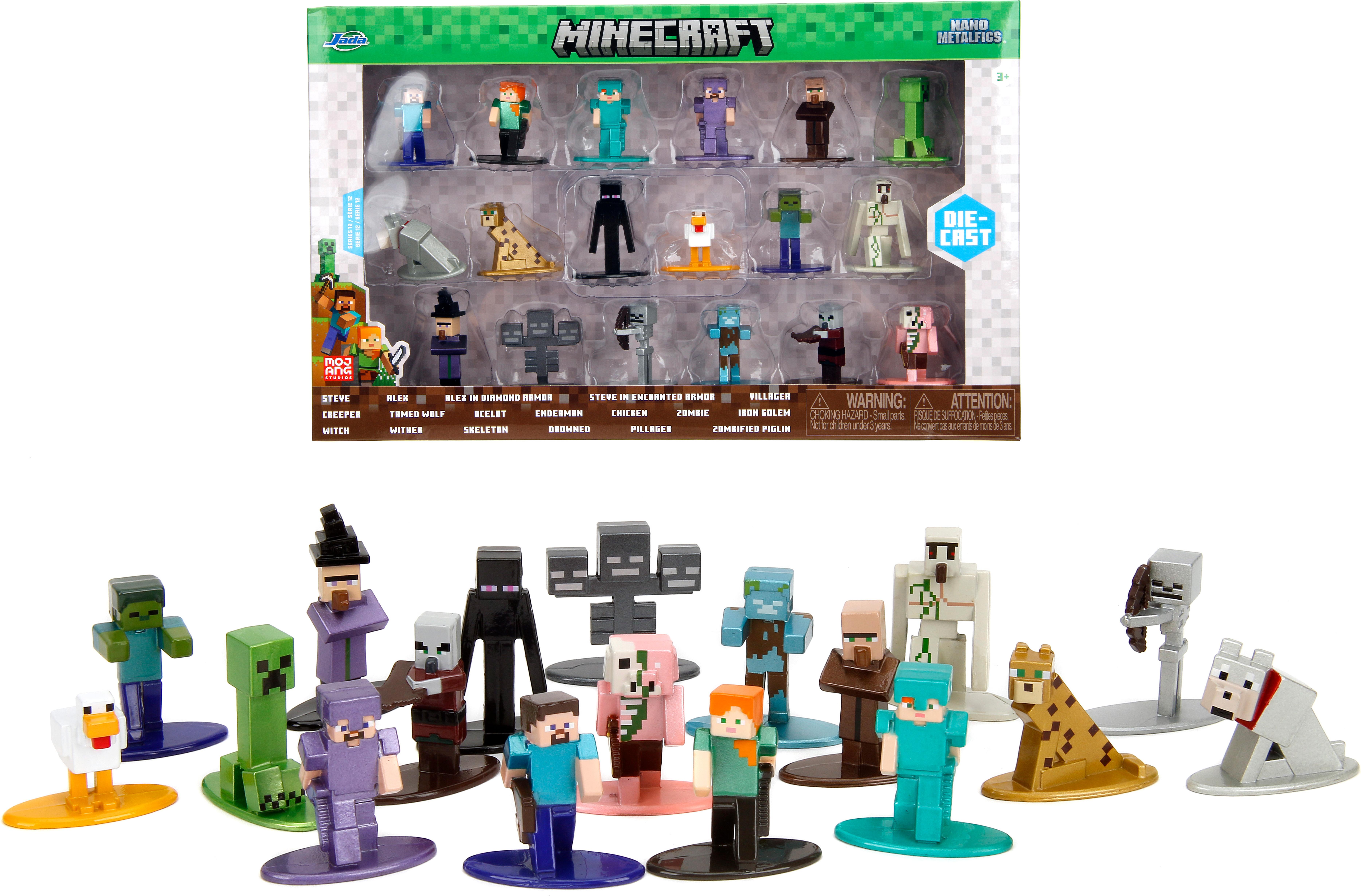 Jada Toys Minecraft 18 Minecraft-Figuren aus Metall 253265013