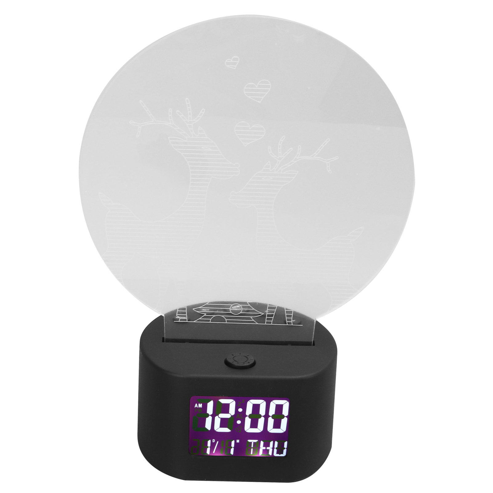 Cocosity LED Nachtlicht Wecker,LED Nachtlicht Uhr,LED Wecker,LED Nachtlicht,Acryl Cartoon Nachtlicht,Nachtlicht