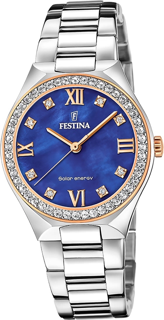 Dámske hodinky Festina z ušľachtilej ocele strieborné Festina Solar Energy solar watch D2UF20658/2