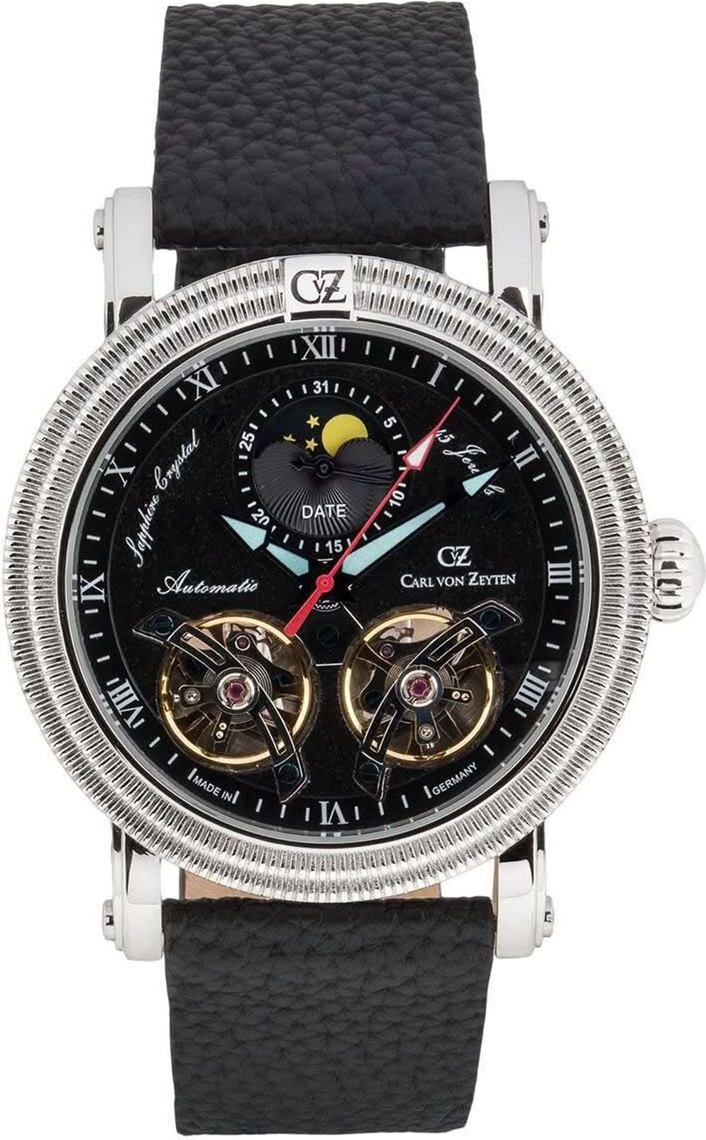 Carl von Zeyten CVZ0085BKS Herrenuhr Schauinsland Automatik Limited 46mm 5ATM