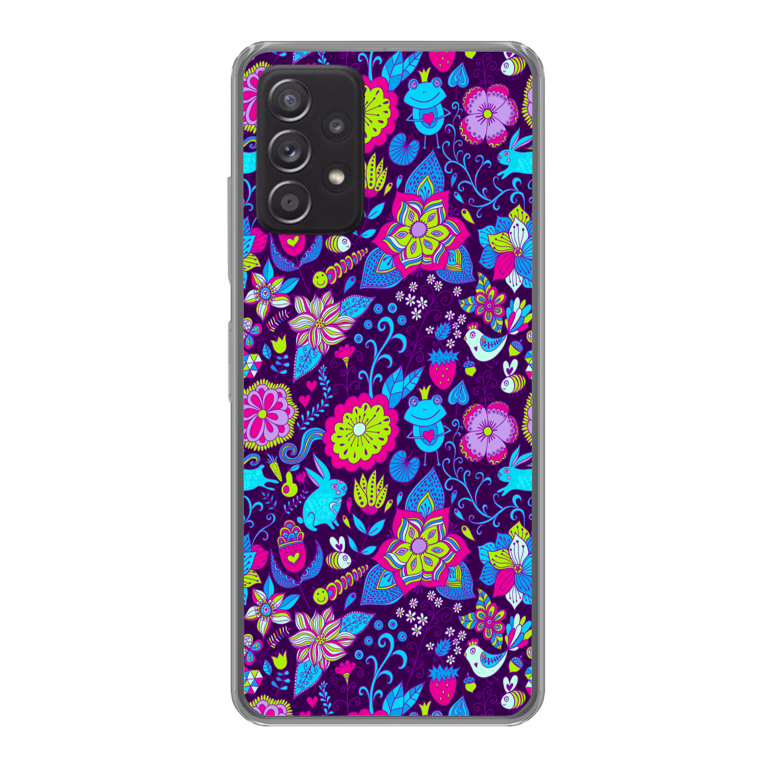 Kryt mobilného telefónu pre Samsung Galaxy A73 Dievčatá - Králik - Ružová - Vzory - Dievča - Deti - Deti Silikónové mäkké puzdro