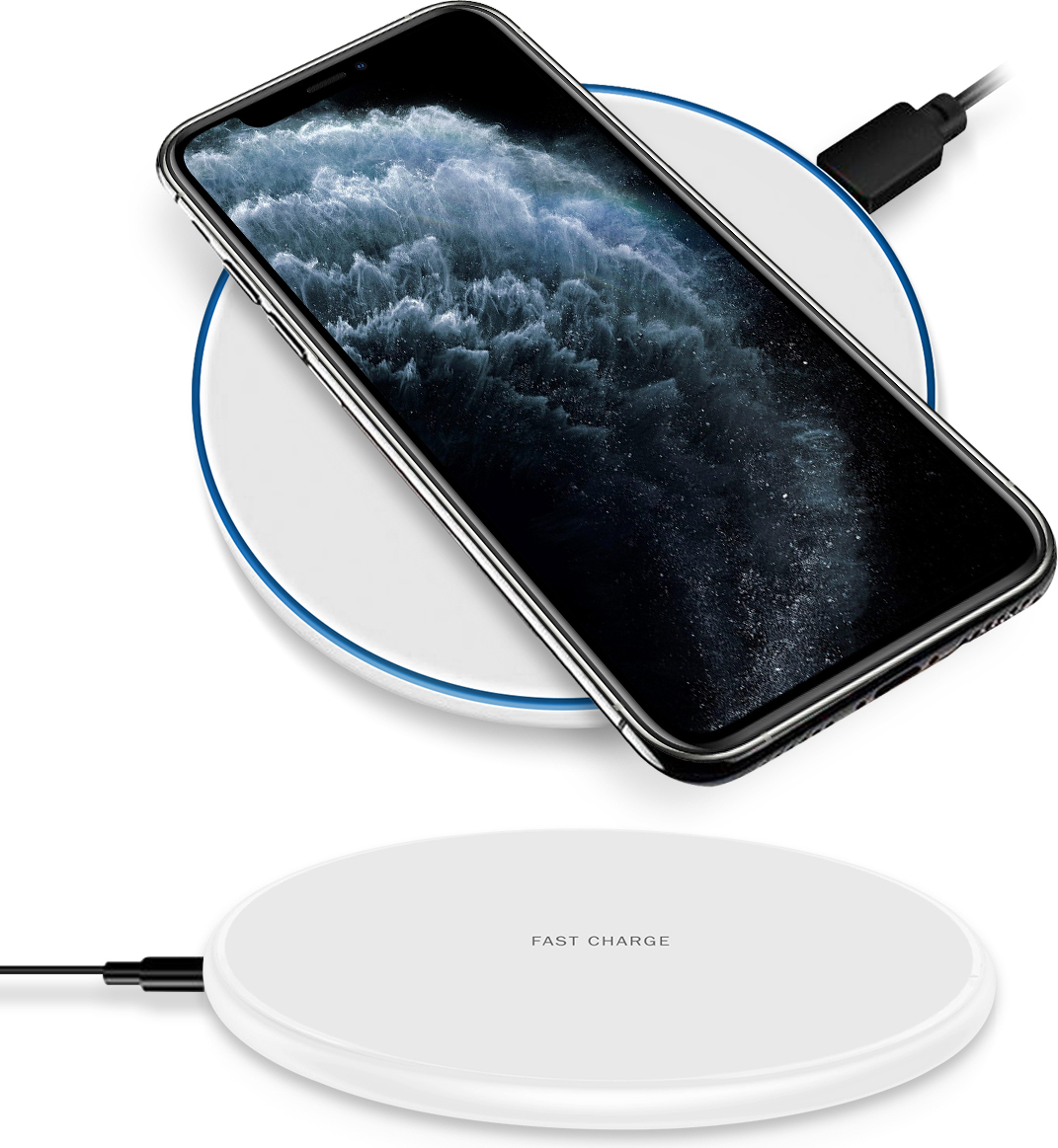 NAUC QI Wireless 15W Schnell Ladestation für Apple iPhone 17 Pro Max Air Ladegerät QI Wireless Ladestation