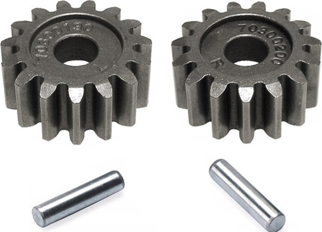 perfektGarten 2X Antriebsritzel 15 Zähne R+L +2X Mitnehmerstift für Import Baumarkt Rasenmäher (699H X 2) + 1147 + 1148