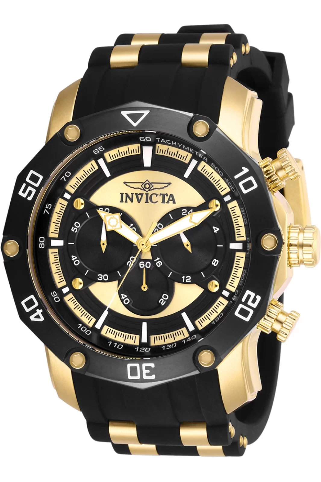 Invicta Pro Diver 28754 Pánske Hodinky - Quartz Hnací Mechanizmus - Nerezová Oceľ so Zlatým Ciferníkom - 50 mm