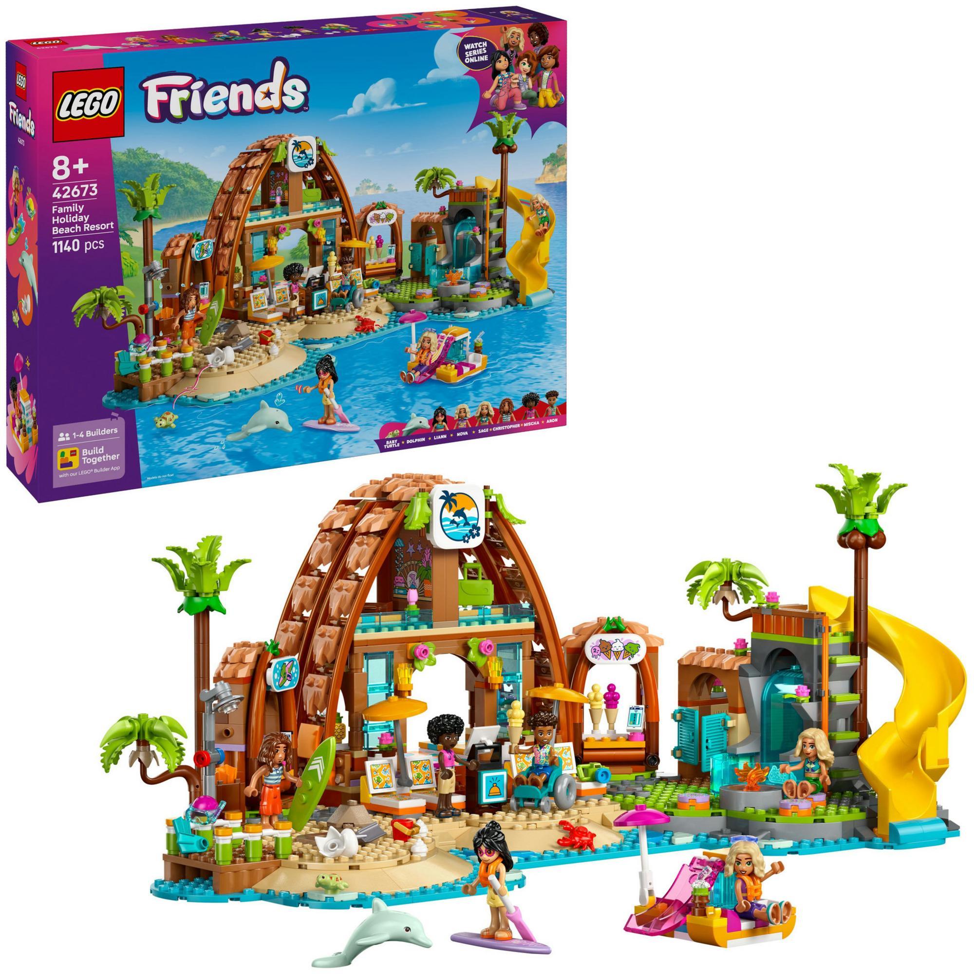 LEGO Friends Rodinná dovolenka na pláži, Stavebnica, 8 rok / roky, Plast, 1140 kusov, 1,93 kg