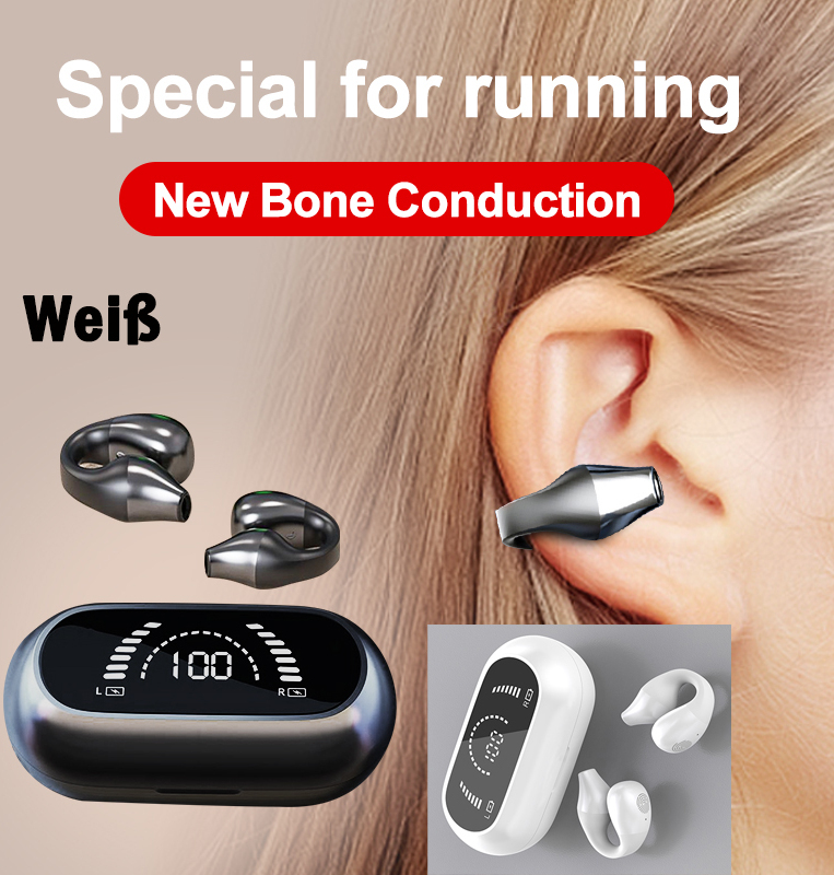 Slúchadlá s kostným vedením Bluetooth 5.2 Ear Clip on Earring Bezdrôtové slúchadlá Športové slúchadlá Slúchadlá s mikrofónom
