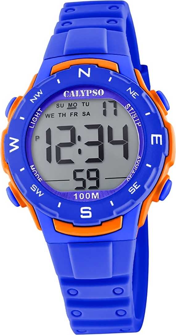 Uni hodinky Calypso Plastic K5801/3 Digitálne športové náramkové hodinky Blue D2UK5801/3