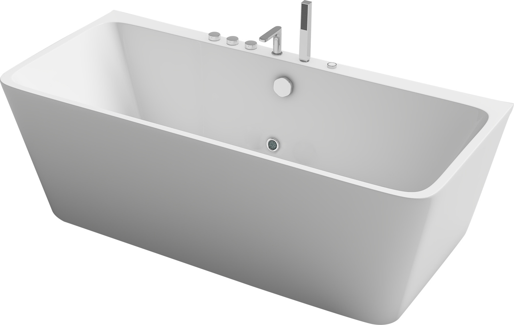 Whirlpool freistgehend Vallerie weiss Jet-Line Badewanne Whirlwanne