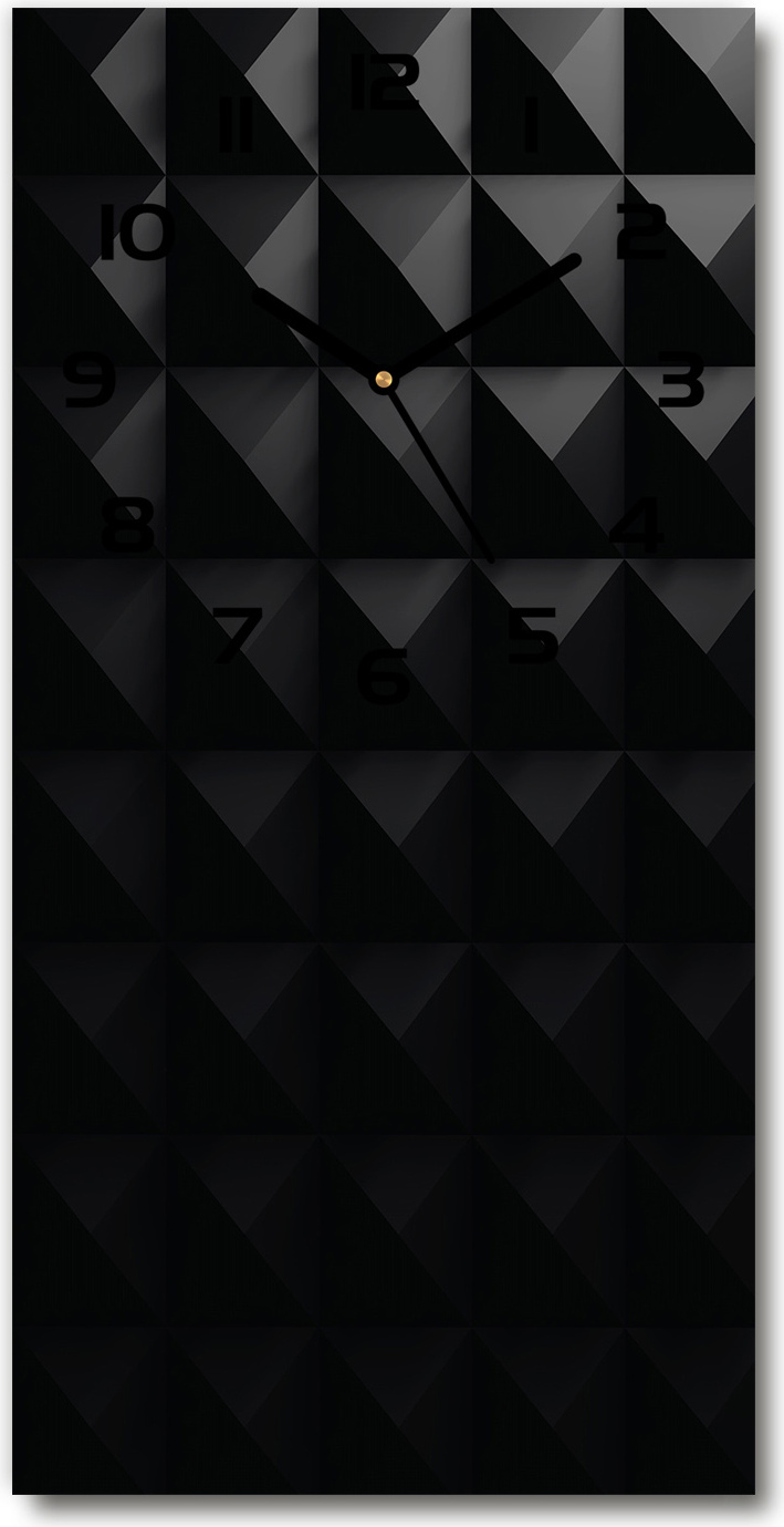 tulup Wanduhr aus Glas – 30x60 cm - Glasbild - Glasuhr - Gehärtetes Glas -Abstraktion Hintergrund tw2-ean-zsv-30x60-black-f-81362051