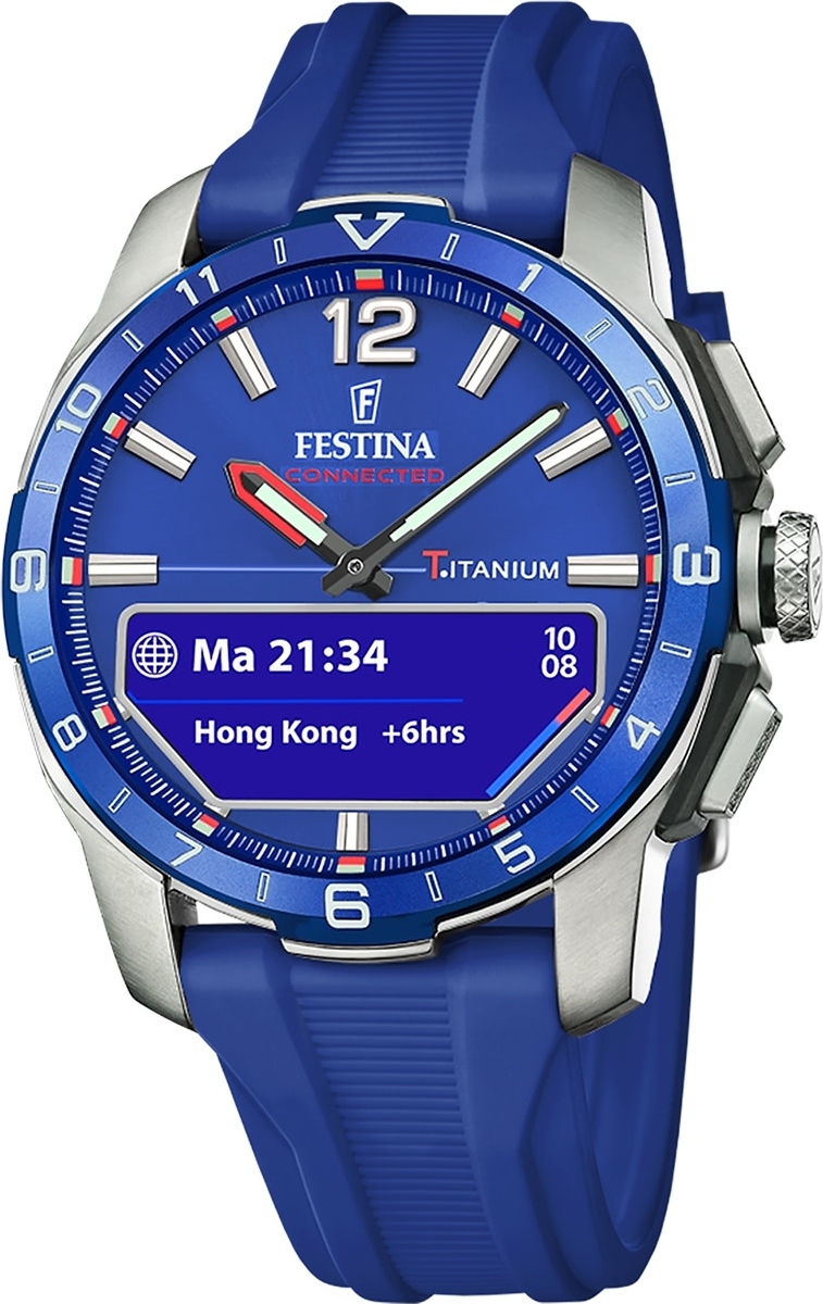 Festina pánske hodinky silikónové modré Festina Connected náramkové hodinky UF23000/3