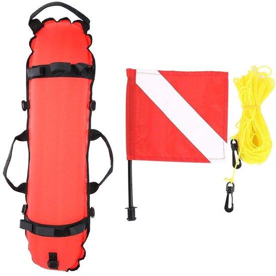 OEM Tauchmarken-Opblaßbare Tauchboje mit Flagge - Signal-Flutkugel - 20 Meter Seil - 5 D-Ringen - Widerstandsfähiges Nylon/TPU 2026