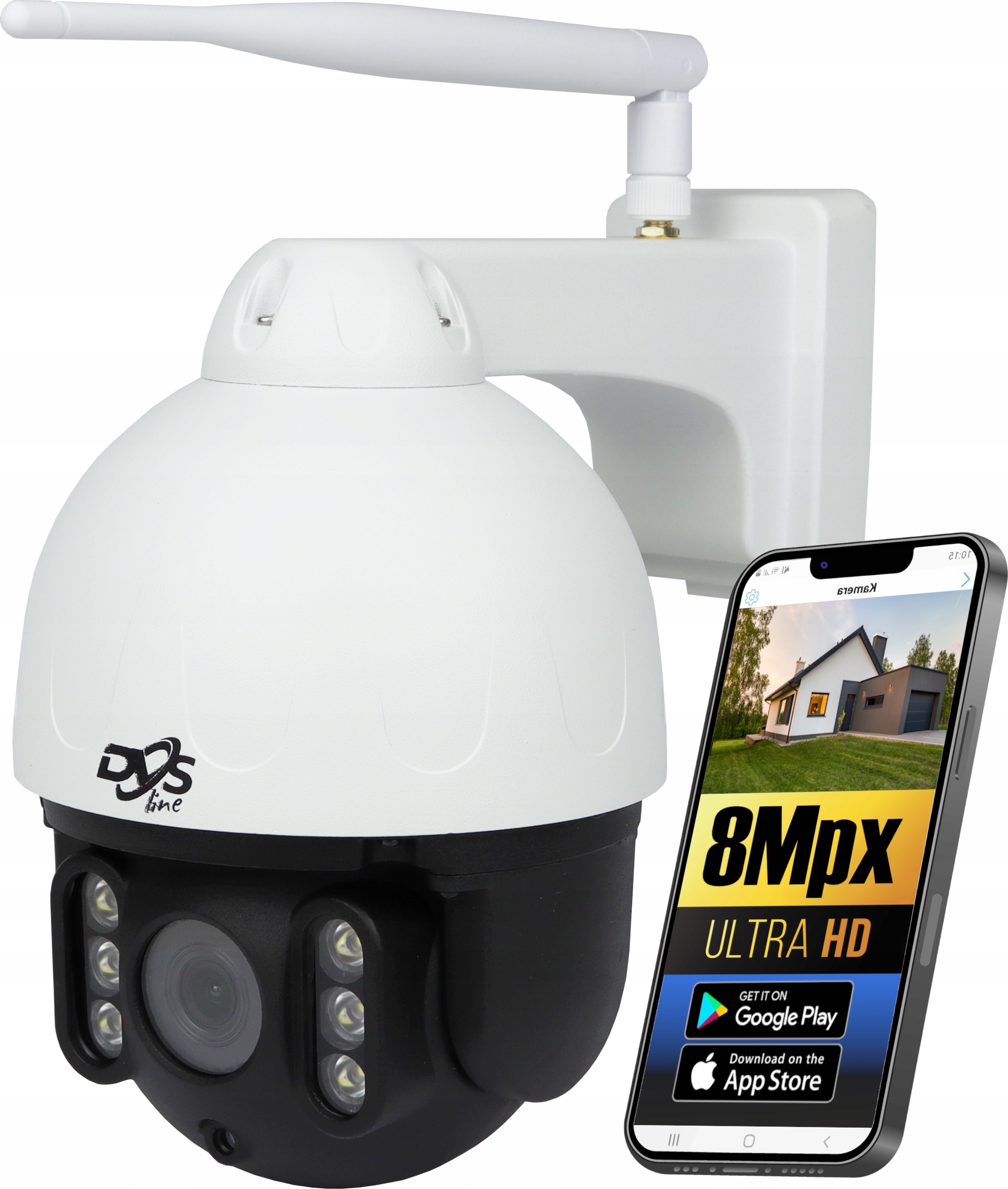 DVS Ip Kamera 8Mpx 4K Ptz Wifi Mit Sony Bewegungserkennung Und Objektverfolgung Ip67 BELLA-T-1121