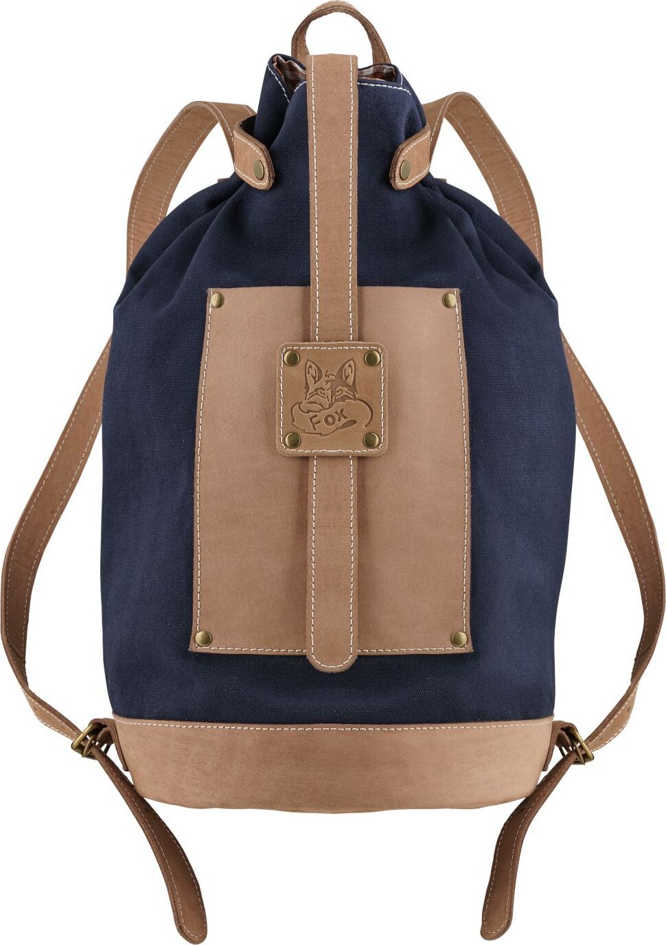 Black Forest Fox Oos Duffle City Leder Canvas Rucksack Marine BFFRUBWMAUOos