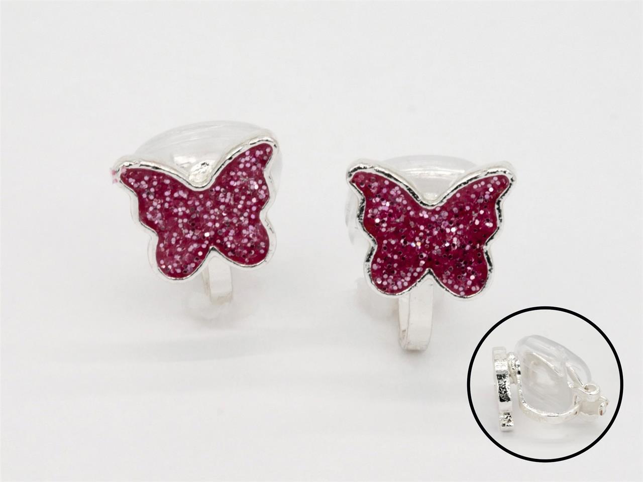 Kisme Ohrclip Schmetterling Glitzer