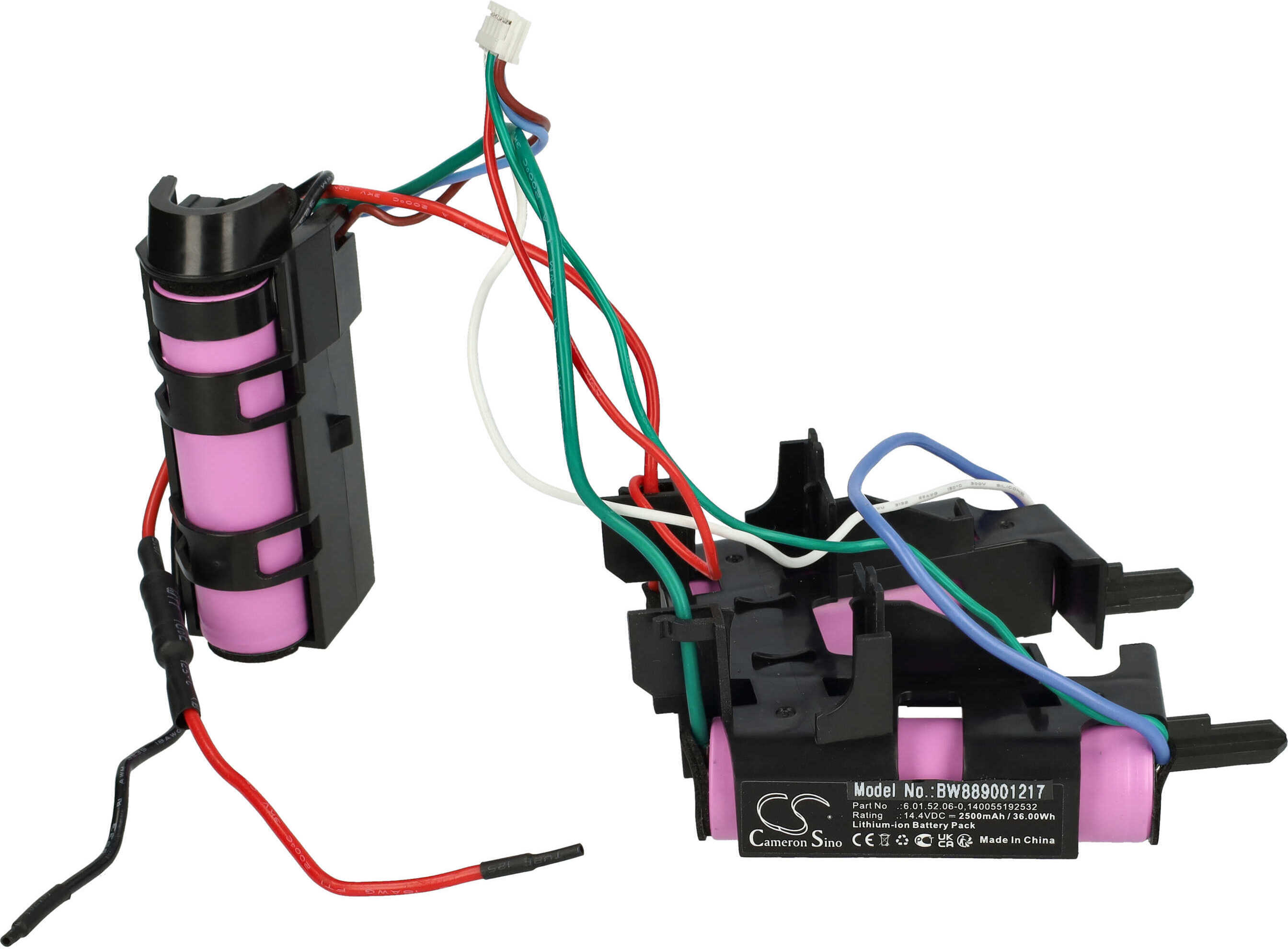 vhbw Akku kompatibel mit AEG AG 3105 90027379500, 90027378800 Staubsauger (2500 mAh, 14,4 V, Li-Ion) 179966400-2