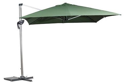 Northix Ampelschirm 4x3m, Grauoliv, wasserabweisendes Material