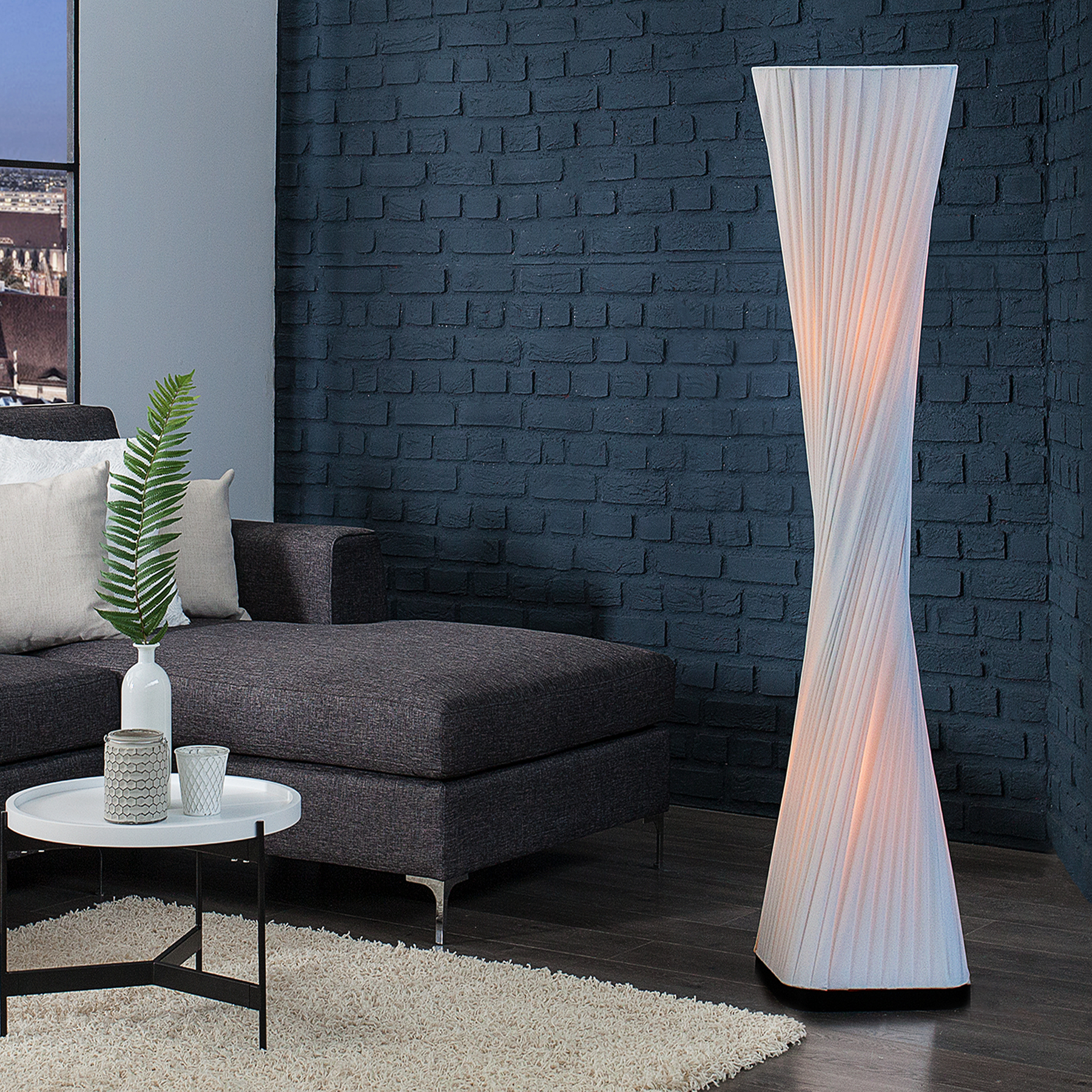 Invicta Interior riess-ambiente Moderne Design Stehlampe PARIS X 120cm weiß Stehleuchte Standleuchte Lampe 36871