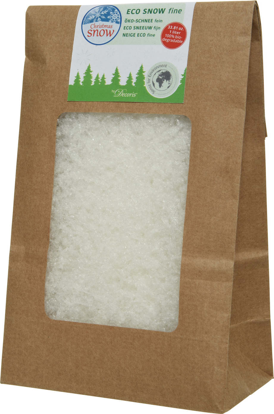 MARELIDA Kunstschnee - Beutel - Maisstärke - 20g - grob - weiß - 100% biologisch abbaubar 470072-1
