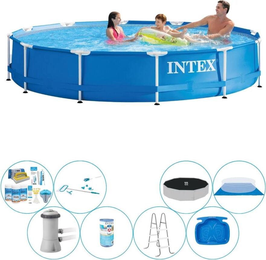 Ponuka bazénov Deluxe - Intex Kovový rám Rund 366x76 cm