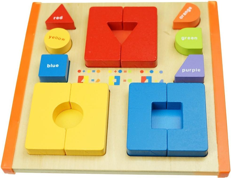 KinderSafe Holzpuzzle Sortierfiguren Blöcke