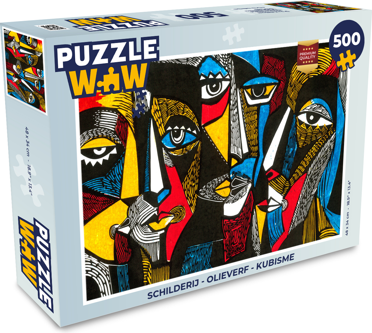 MuchoWow® Puzzle 500 Teile Malerei - Ölgemälde - Kubismus - 500 Teile - Kinder - Selberbauen - Puzzlespiele 137|891514619